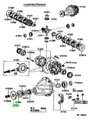 TOYOTA Genuine OEM Drive Pinion Companion Flange Assy 41204-60010