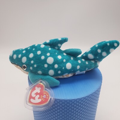 Ty Beanie Baby Poseidon ~ September 14, 2000 ~ Blue White Whale