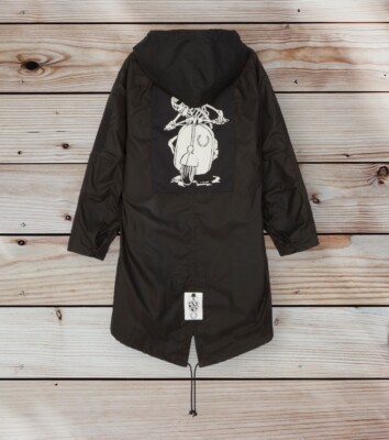 Art Comes First X Fred Perry Black Parka Coat Mod Indie Ska Size