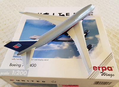 1:200 Boeing 747-400 United Airlines N118UA Herpa 550161 | eBay
