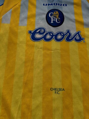Chelsea FC 1995 1996 1997 Umbro shirt jersey Coors 1990s away