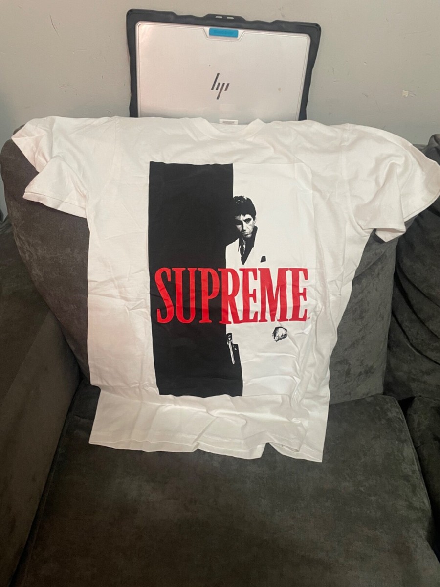 SUPREME SCARFACE SPLIT T SHIRT WHITE SIZE SMALL | eBay