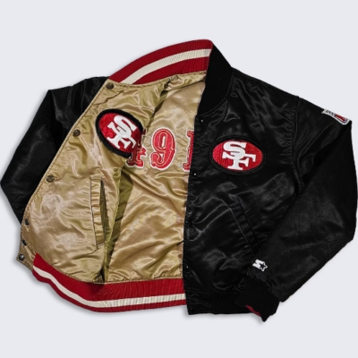 San Francisco 49ers Vintage 80s Starter Reversible Satin Bomber