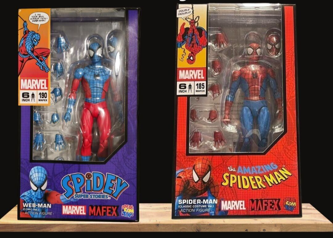 MAFEX No.185 & No.190 Spider-Man Classic & Web-Man Comic Ver