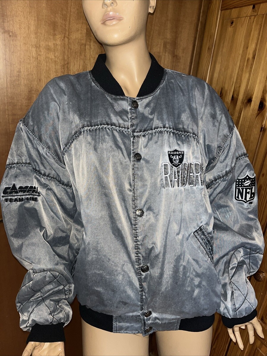 Vintage 90s Campri Los Angeles Raiders NFL Men's Bomber Jacket