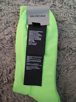 Balenciaga Men's Neon GREEN SOCKS NWT SZ XL | eBay