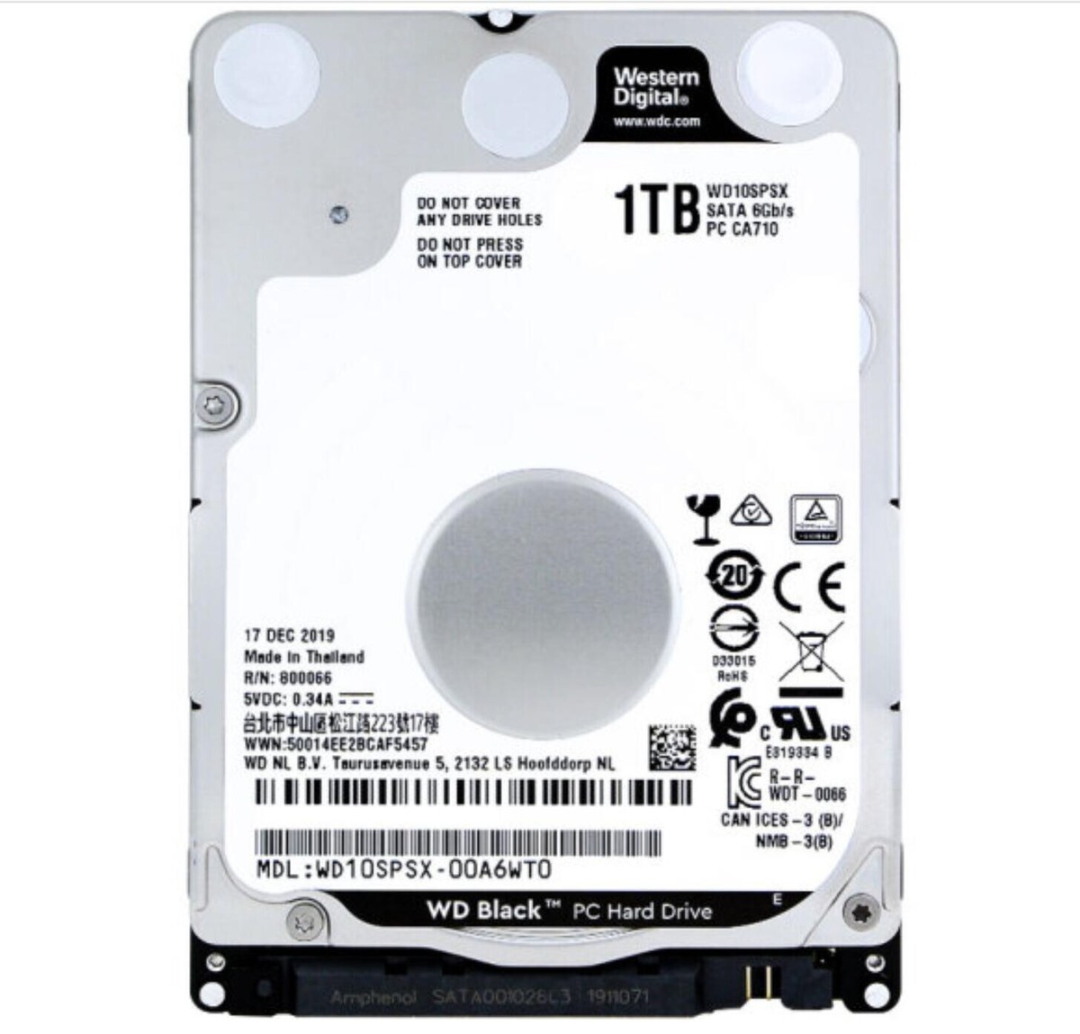 Western Digital 1TB WD10SPSX 7200RPM SATA 2.5