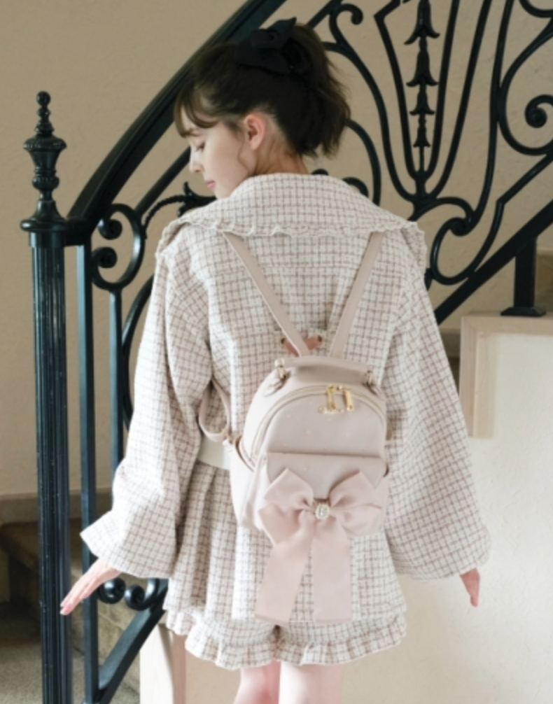 LIZLISA Long Ribbon Backpack Pink Bag Ladies Accessories Japan