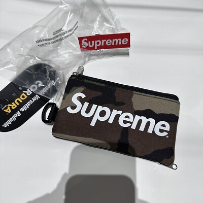 Supreme mobile pouch small wallet FW16 brand new green camo very