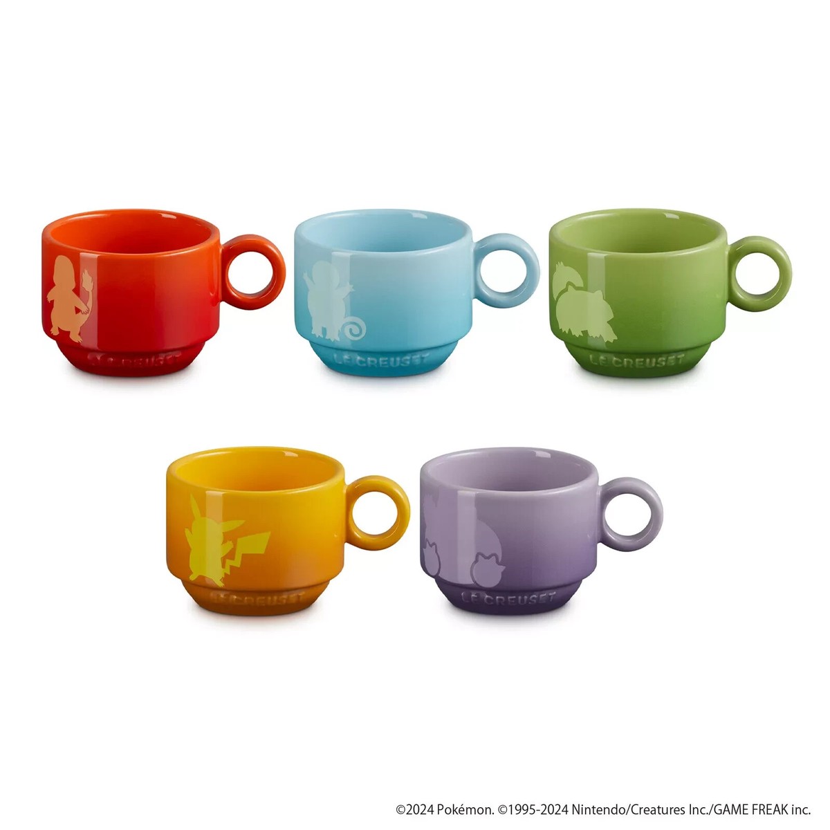 Le Creuset Pokemon Collection Stacking Mug Cup Set 5 Pieces