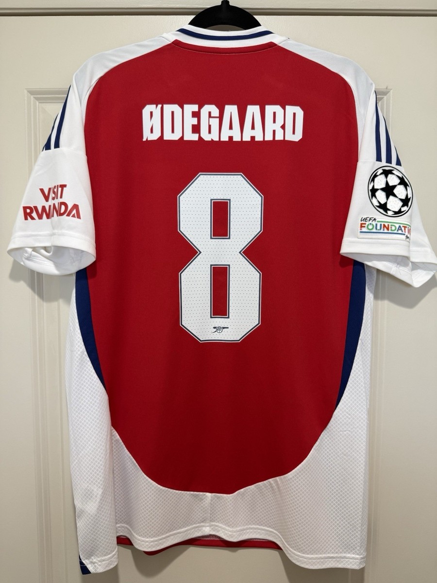 Odegaard #8 Mens LARGE Adidas Arsenal Home UCL Jersey | eBay