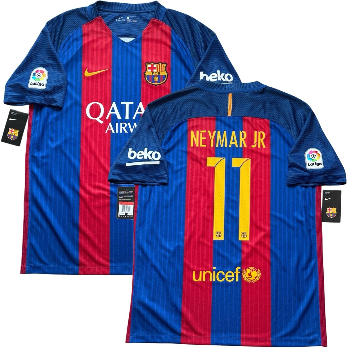 2016/17 Barcelona Home Jersey #11 Neymar Jr Large Nike Short