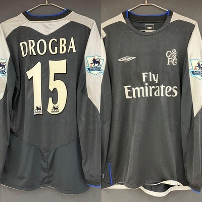 Didier Drogba #15 Chelsea 04/05 Long Sleeve Official Umbro Jersey
