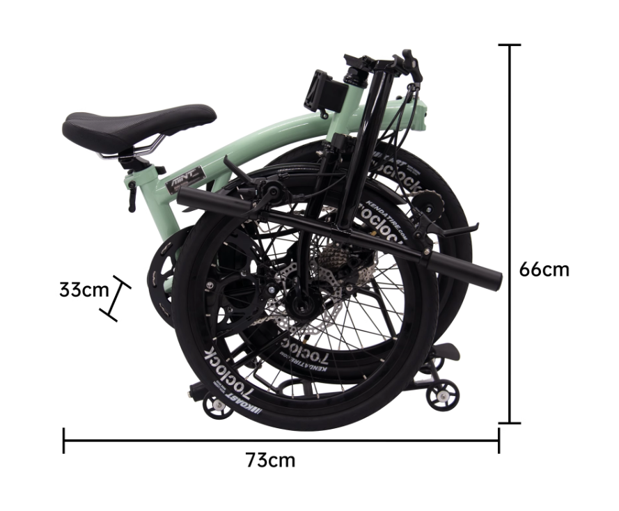 MINT 20 inch T9D-20D folding bicycle portable triple fold bike | eBay