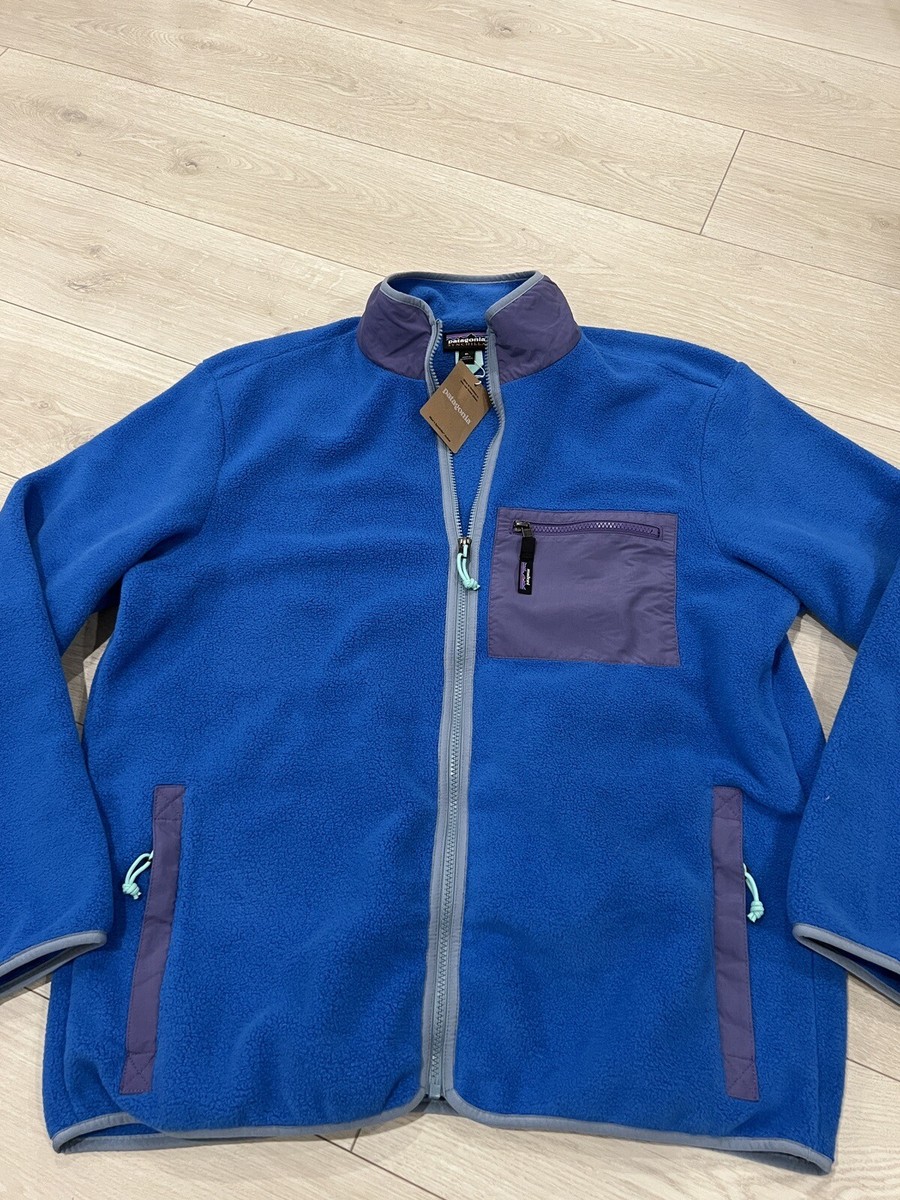 New Patagonia Men's Synchilla Full zip Fleece Jacket - Blue Purple