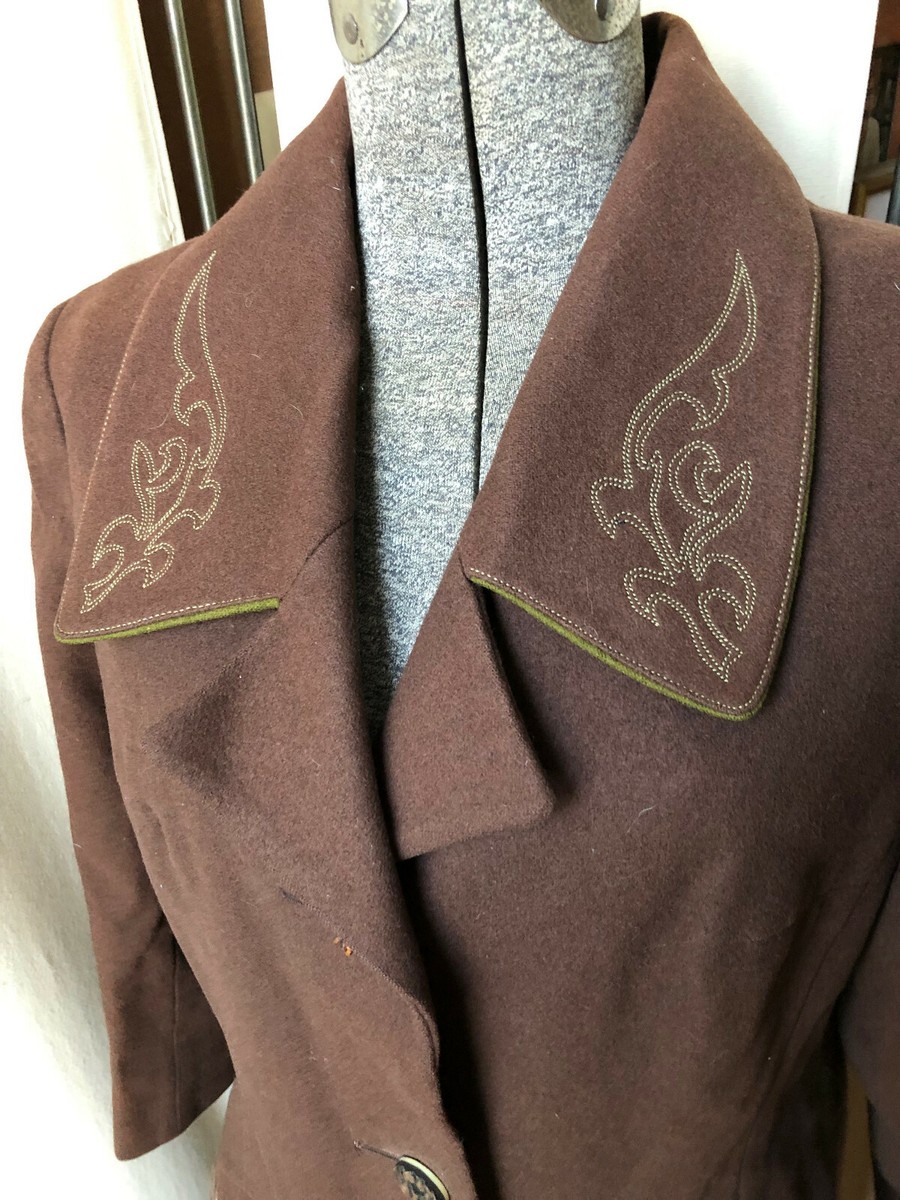 Christa Moden Vintage 60s Austrian Wool Coat with stitching