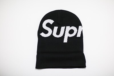 Supreme Big Logo Beanie Black FW23 NYC | eBay