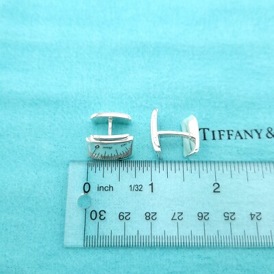 Tiffany & Co. 925 Sterling Silver Metropolis Mens Cuff Link