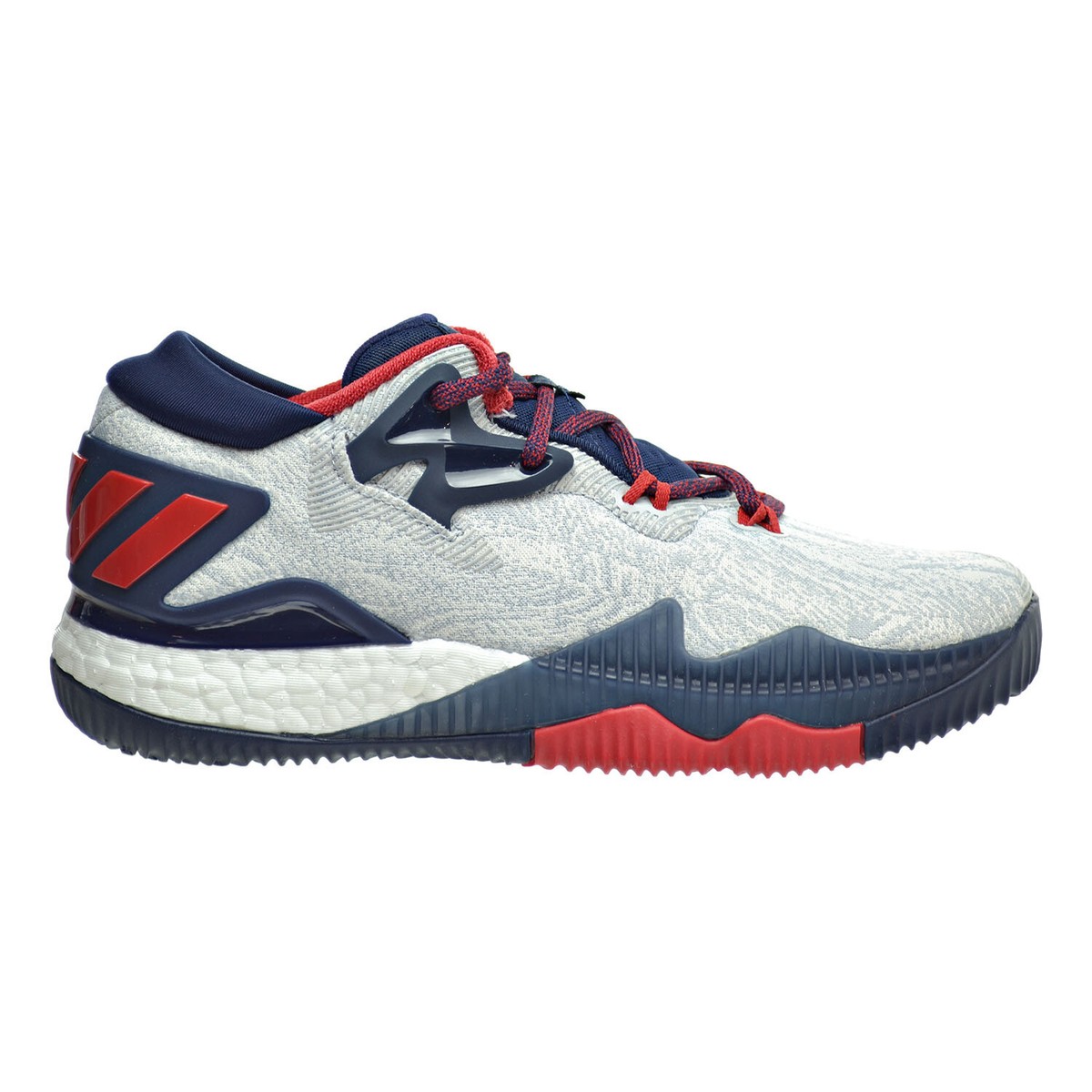 Adidas Crazylight Boost Low 2016 Big Kid's Shoes White-Navy
