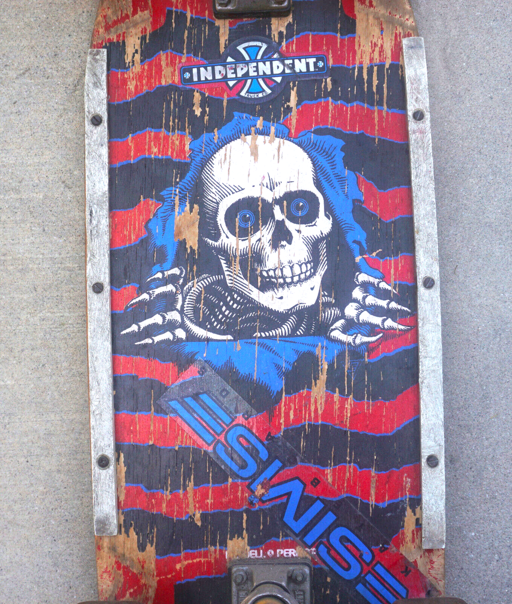 Vintage 1980s Powell Peralta Ripper Skeleton Skateboard w