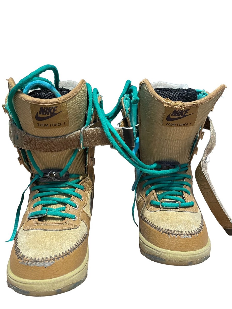 WOMENS NIKE ZOOM FORCE 1 ZF1 SNOWBOARD BOOTS 334842-201 “DIRTY