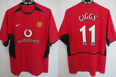2002-2003-2004 Manchester United Jersey Shirt Home Vodafone Nike