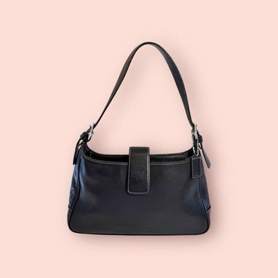 COACH Y2K Vintage Hamptons Hobo Shoulder Bag Luxury Designer Black