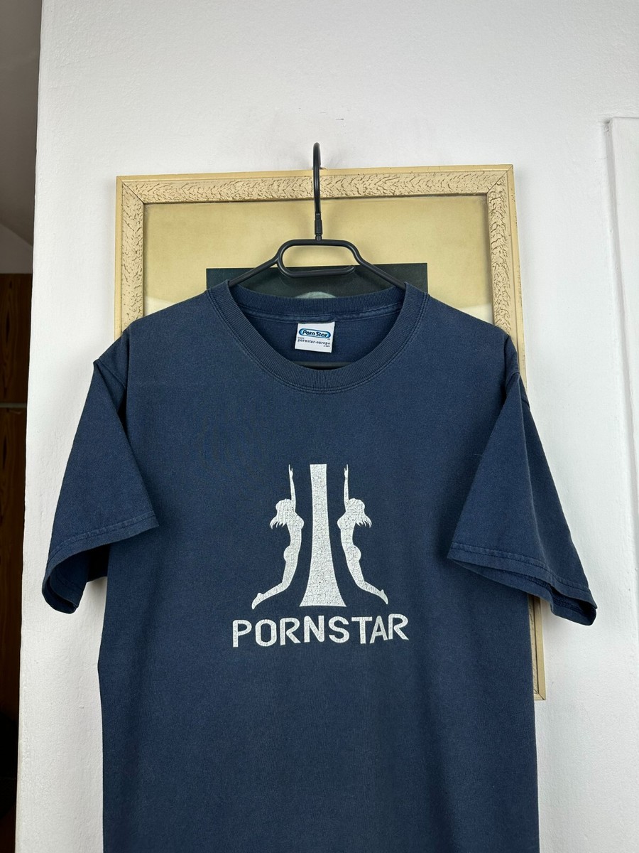 Vintage Porn Star Tee Shirt Jersey Rare Y2K Hype Over Print Mens