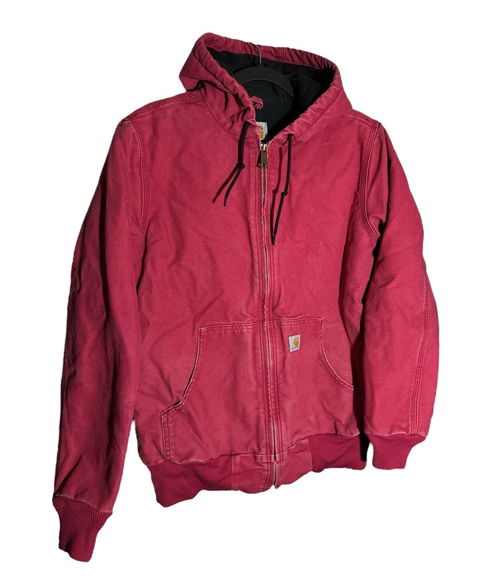Carhartt Hooded Jacket Quilt Lined WJ130 624 Crabapple Pink