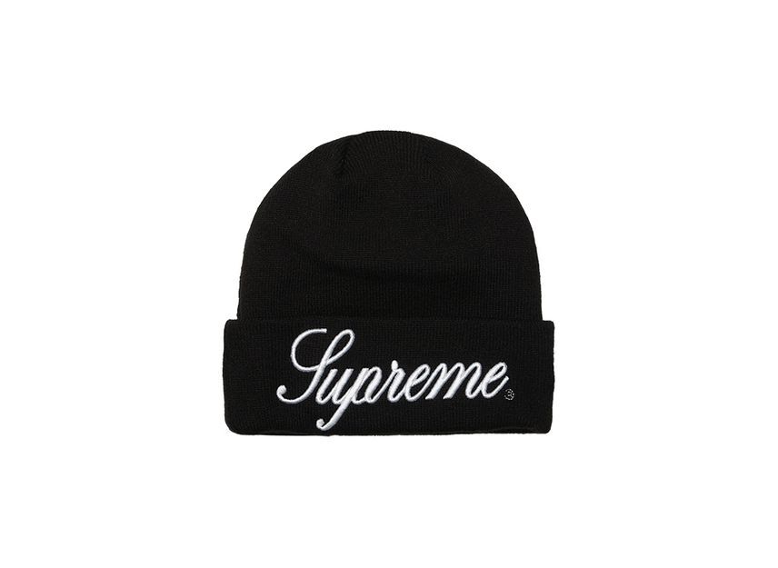Supreme New Era Script Beanie Black | eBay