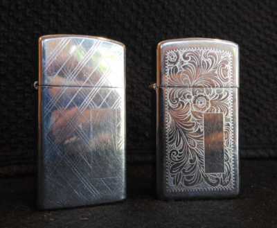 2) 1975 & 1980 ZIPPO Lighters Slim Size 1 Unused-FREE USA SHIP | eBay