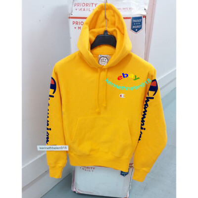 CHAMPION REVERSE WEAVE OVERSIZED FLOCK SCRIPT PULLOVER HOODIE