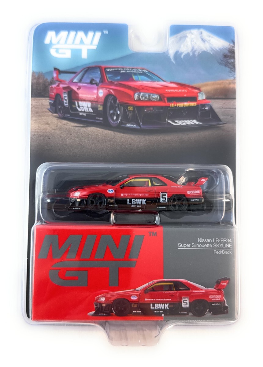 MINI GT 1:64 LBWK LIBERTY WALK NISSAN LB-ER34 SUPER SILHOUETTE