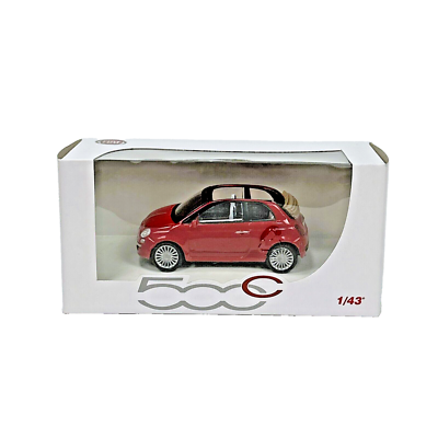 Fiat 500C 1:43 die-cast model - Red (DX1412) | eBay