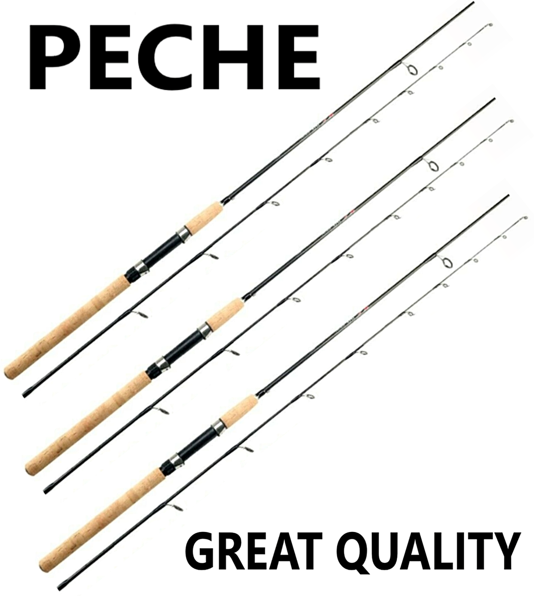 Fishing Pole Spinning Rod Carbon Fiber Portable Medium Fast