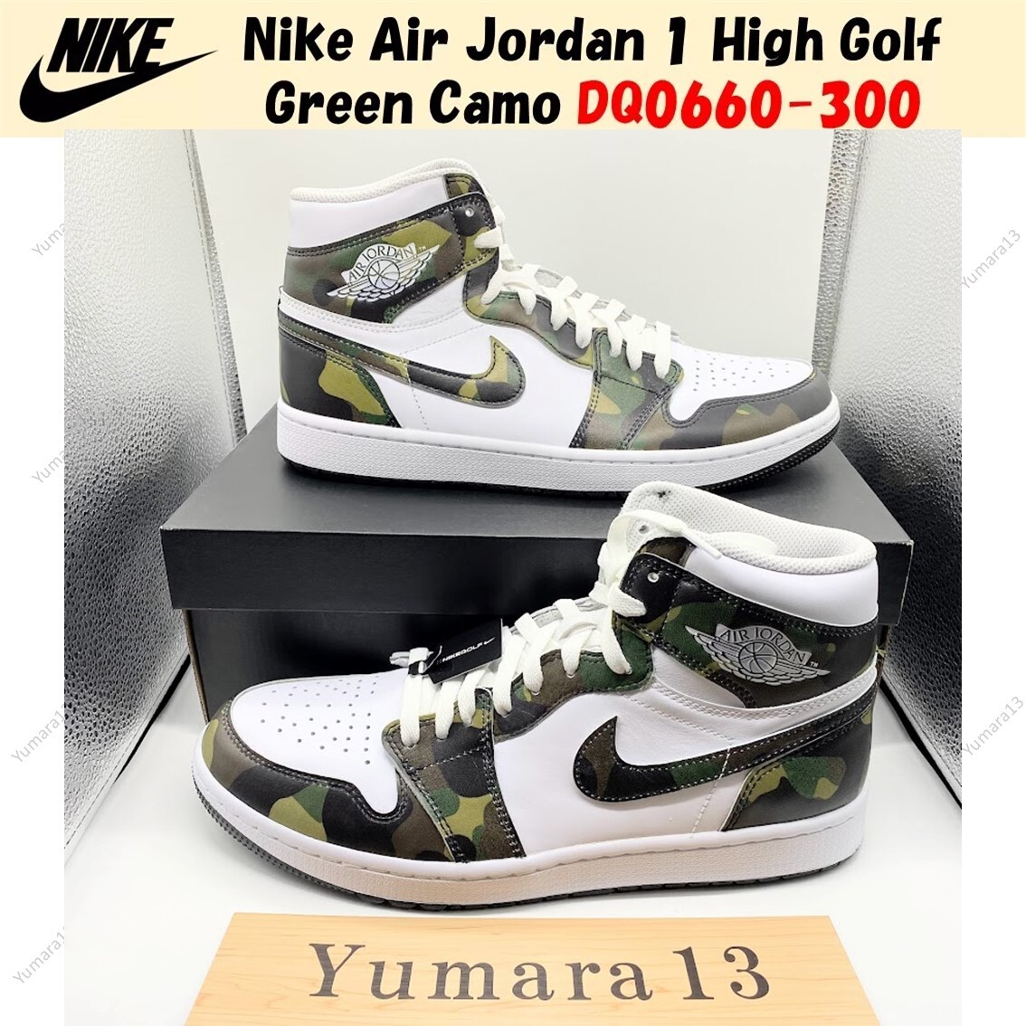 Nike Air Jordan 1 High Golf Green Camo DQ0660-300 Men's Size | eBay