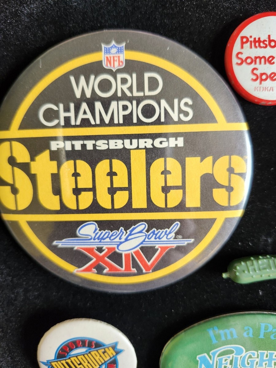 Lot Vintage Pittsburgh Steelers Super Bowl XIV Large Pin Button