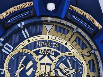 INVICTA 37024 SHAQ BLUE LABEL GOLD DIAL SWISS CHRONOGRAPH WATCH