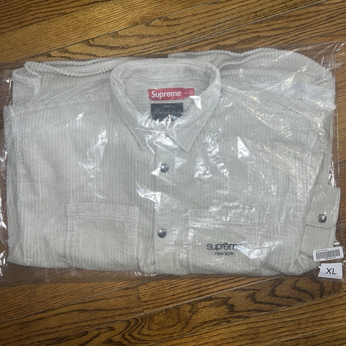 Supreme Wide Wale Corduroy Snap Shirt Natural Size: Extra Large | eBay