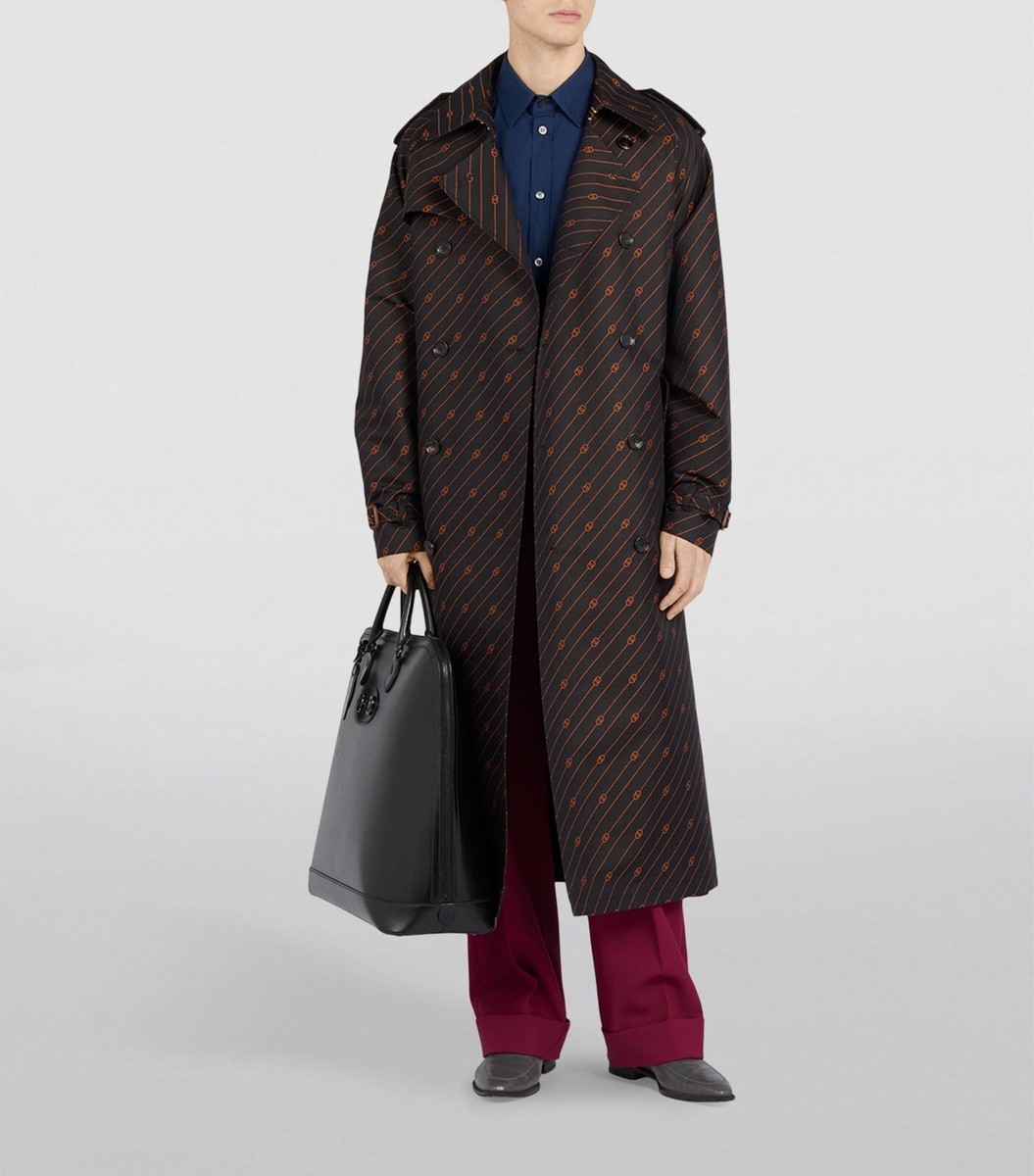 Gucci Diagonal Interlocking G Trench Coat Jacket With Tags- RRP