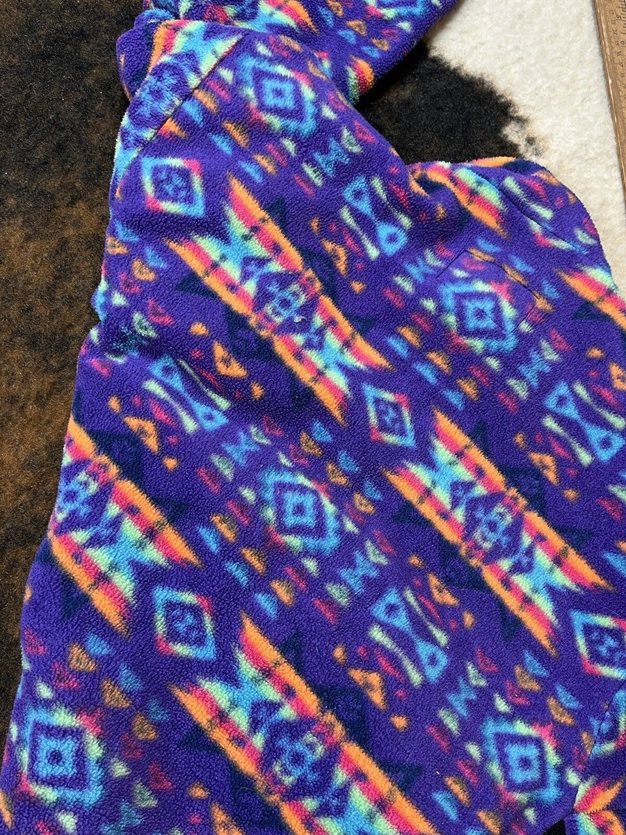 Vintage 90's REI Polar Fleece Full Zip Jacket XL/L Aztec Tribal