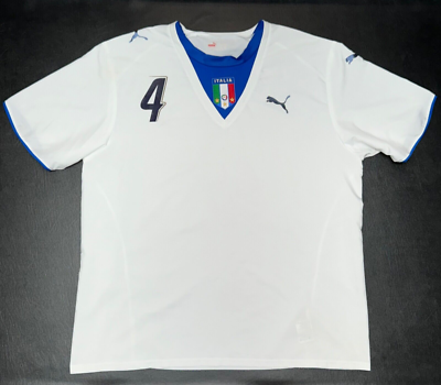 RARE Puma Italy Away Soccer Football Jersey World Cup 2006 Gattuso