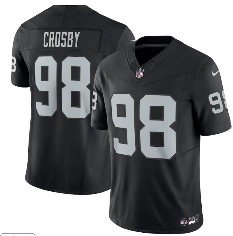 no 98. Maxx Crosby LV Raiders Limited Jersey-Black | eBay