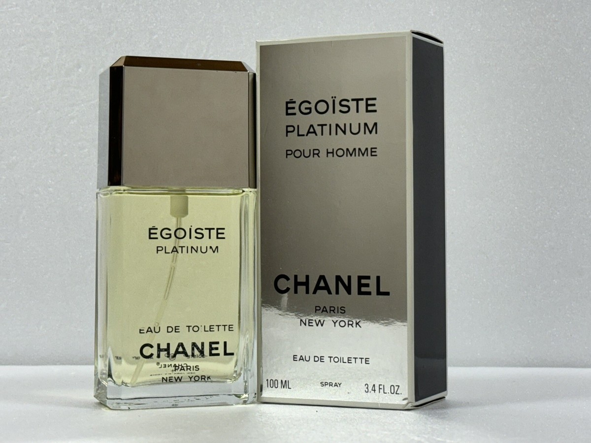 3 x 100ml Chanel Egoiste Platinum EDT Spray Vintage 1994 1996 FREE