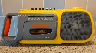 ラジオ・コンポ SONY SPORTS CFM-104 Vtg 1990s Sony Cfm-104 Yellow