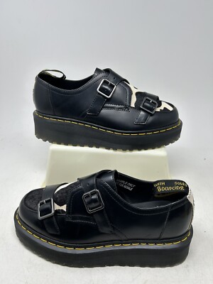 Dr. Martens Sidney Hair On Creeper Platform Shoes Women 10 Chunky