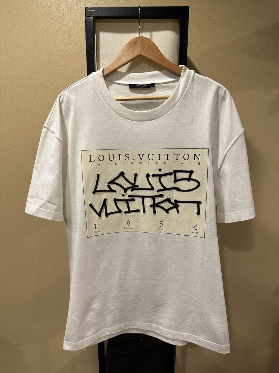 Louis Vuitton Signature Box Logo 1854 White T-Shirt | eBay