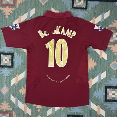Authentic Highbury 2005-2006 Arsenal Nike Dennis Bergkamp #10