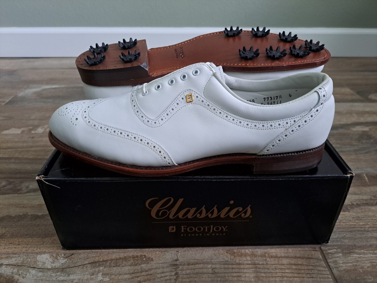 NEW Vintage Footjoy Classics Mens Golf Shoes 56911 WH Wingtips