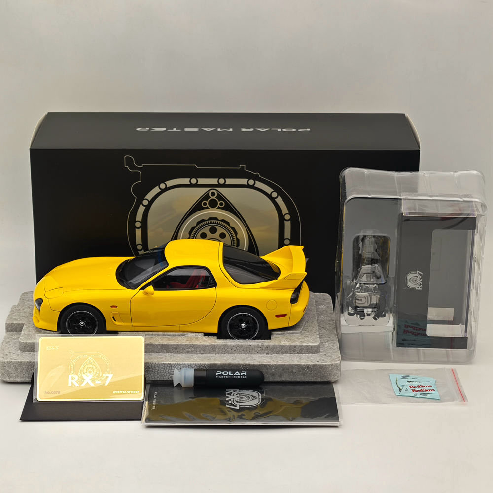 1:18 POLAR MASTER Mazda RX-7 SPEED PLM22-002-1 Yellow Alloy
